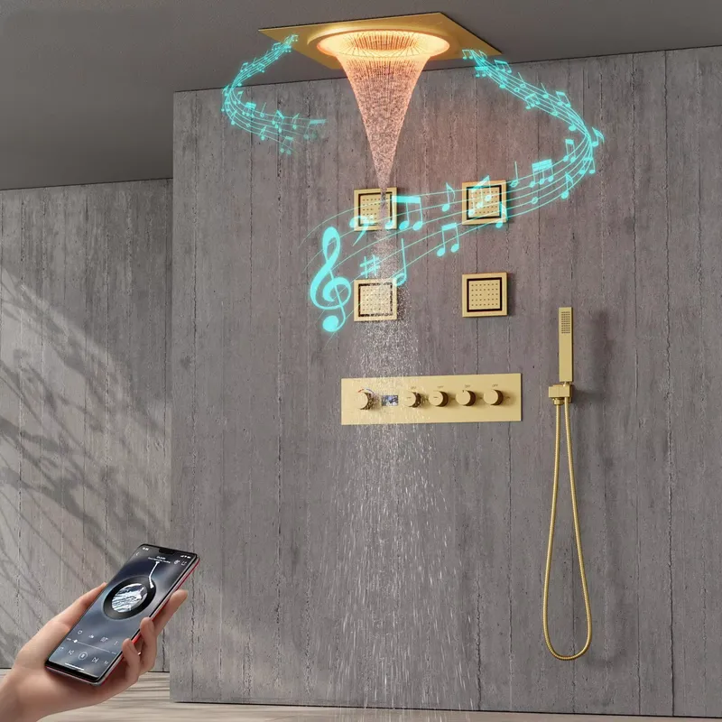 Home Decor In - Smart LED Shower Set Bathroom Music
