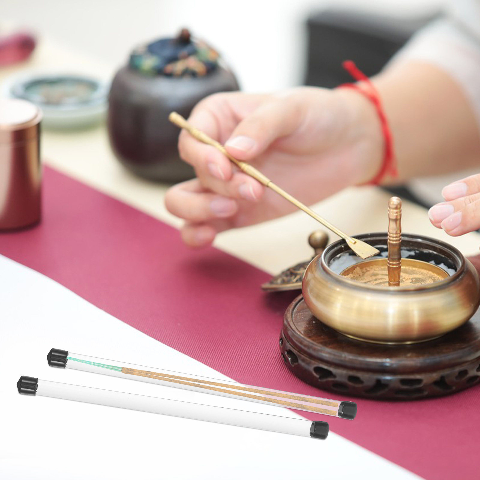 Incense Stick Holder - 4Pcs Portable Transparent Incense Stick Storage