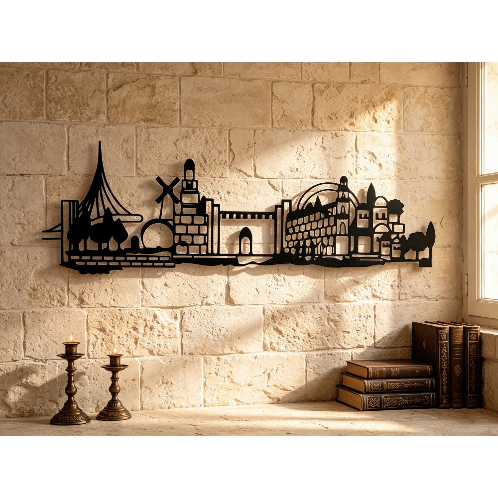 Home Decor In - CIFBUY Metal Wall Art Jerusalem Skyline