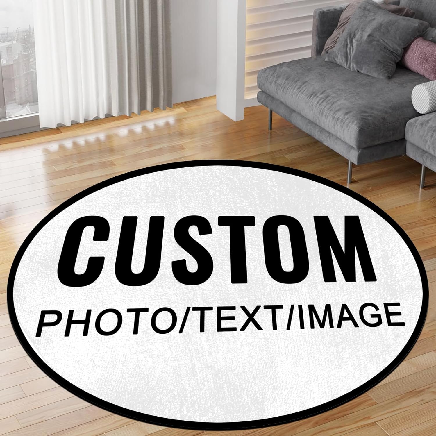 Home Decor Free Images - Custom Round Rug Personalized Area Carpet