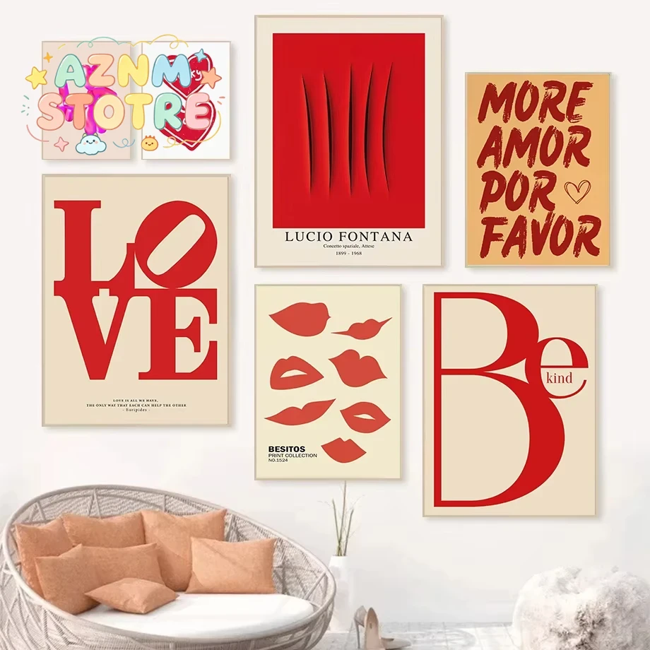 Home Decor Lovely Home - Retro Classic Valentine's Day Theme Poster