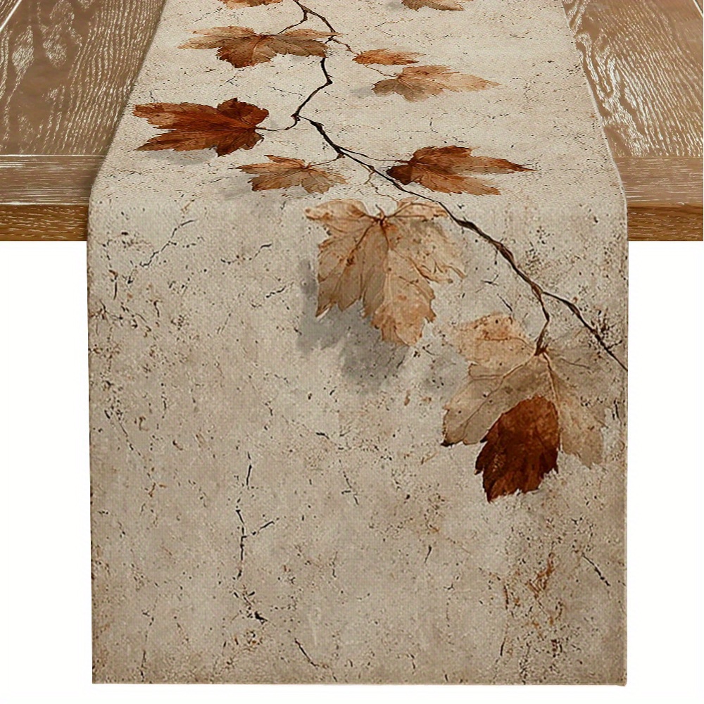 Home Decor Exhibition - 1 Autumn Fallen Leaf Theme Table