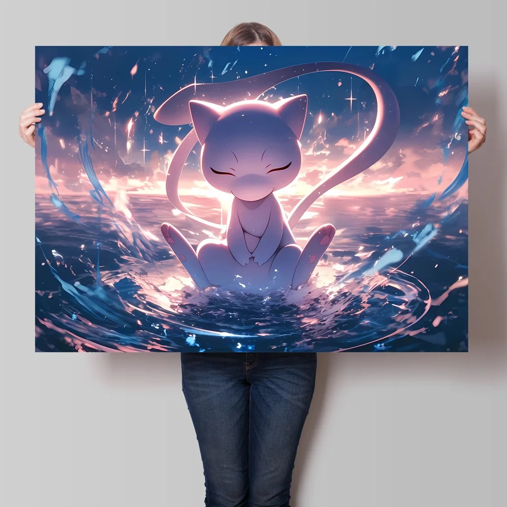 Home Decor Free Images - Canvas HD Prints Pokemon Mewtwo Poster
