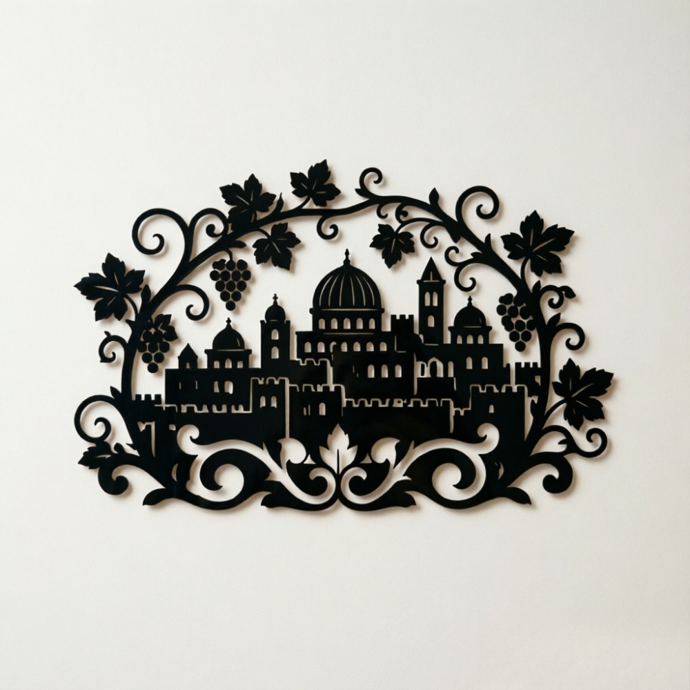 Home Decor In - CIFBUY Iron Wall Art Jerusalem Skyline