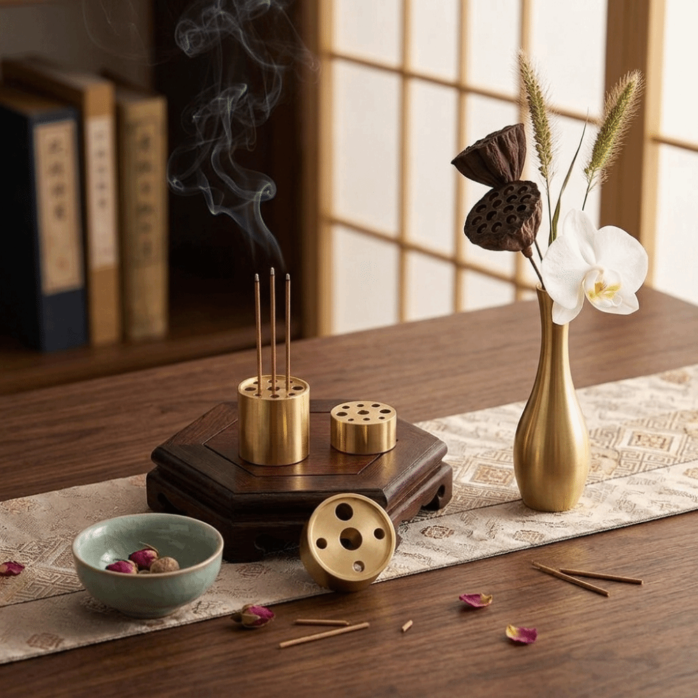 Incense Stick Holder - 9 Holes Incense Holder Vintage Ornament