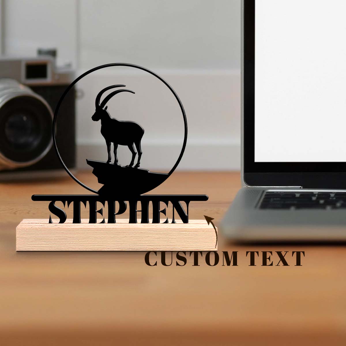 Home Decor For Birthday - 1pc Personalized Iron Desktop Ornament Custom