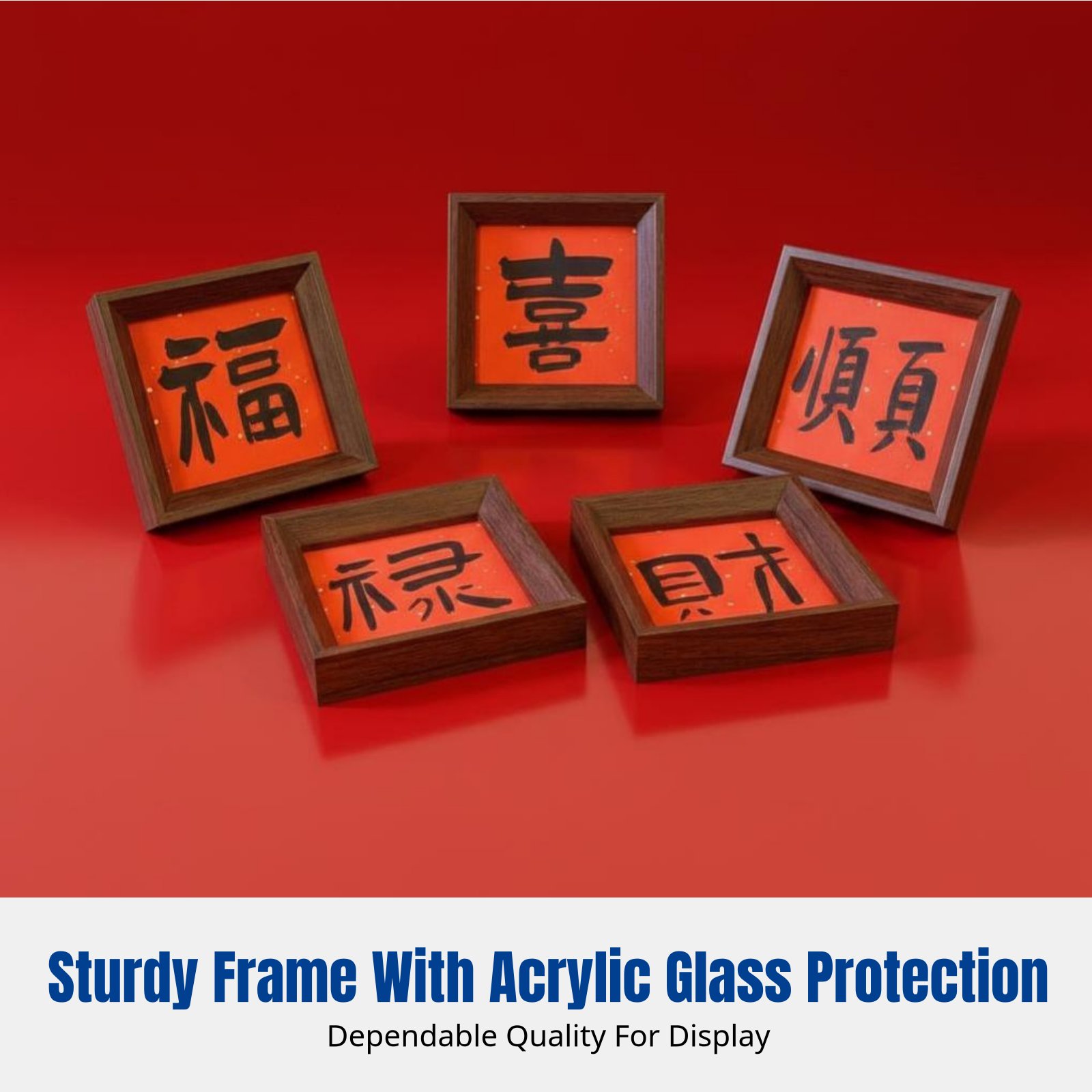Home Decor Mirror - New Chinese Style Calligraphy Frame Art,