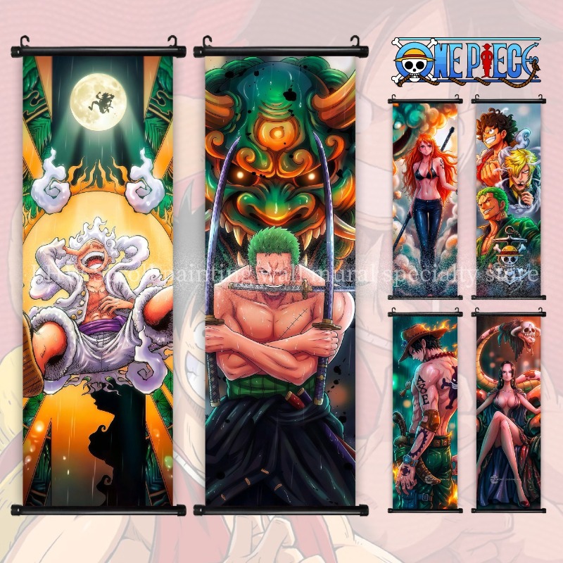 One Piece Scroll Hanging Paint - Home Decor Online ulasan dan harga