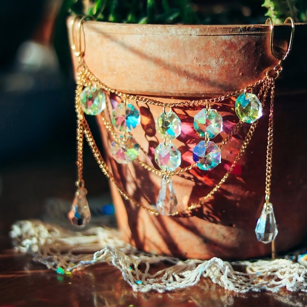 Reflective Crystal Garden Stak - Crystal Sun Catcher ulasan dan harga
