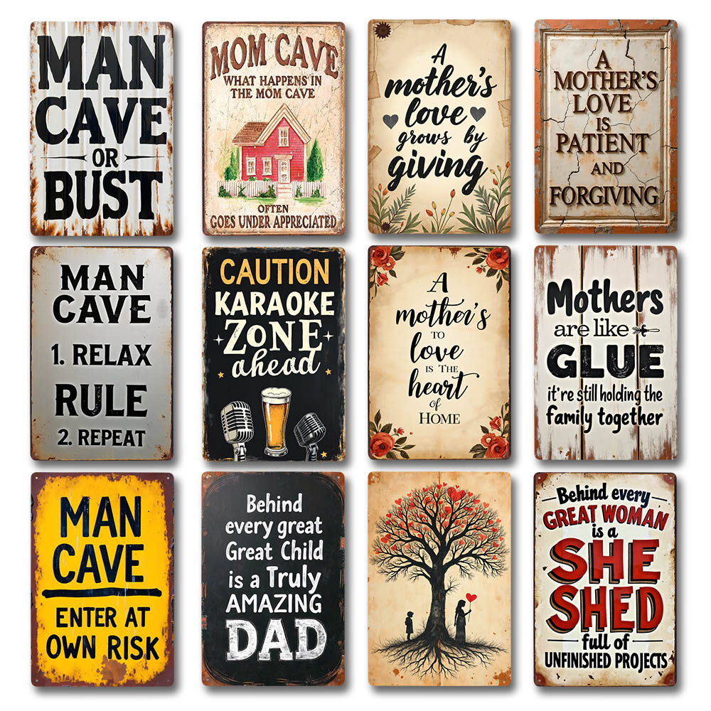 Retro Metal Tin Signs Man Cave - Home Decor Lovely Home ulasan dan harga