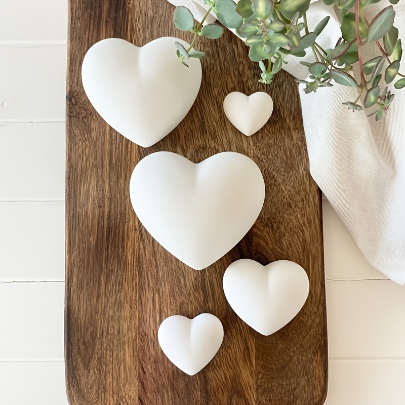 5pcs Heart-Shaped Gypsum Candl - Home Decor Handicraft ulasan dan harga