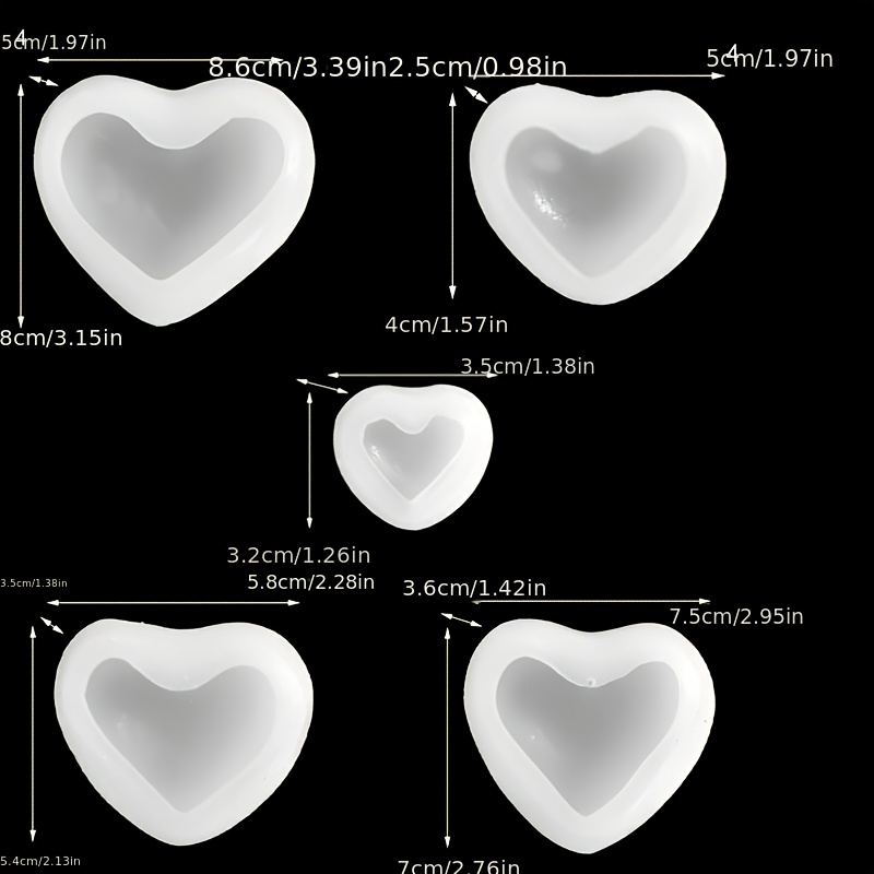 5pcs Heart-Shaped Gypsum Candl - Home Decor Handicraft ulasan dan harga