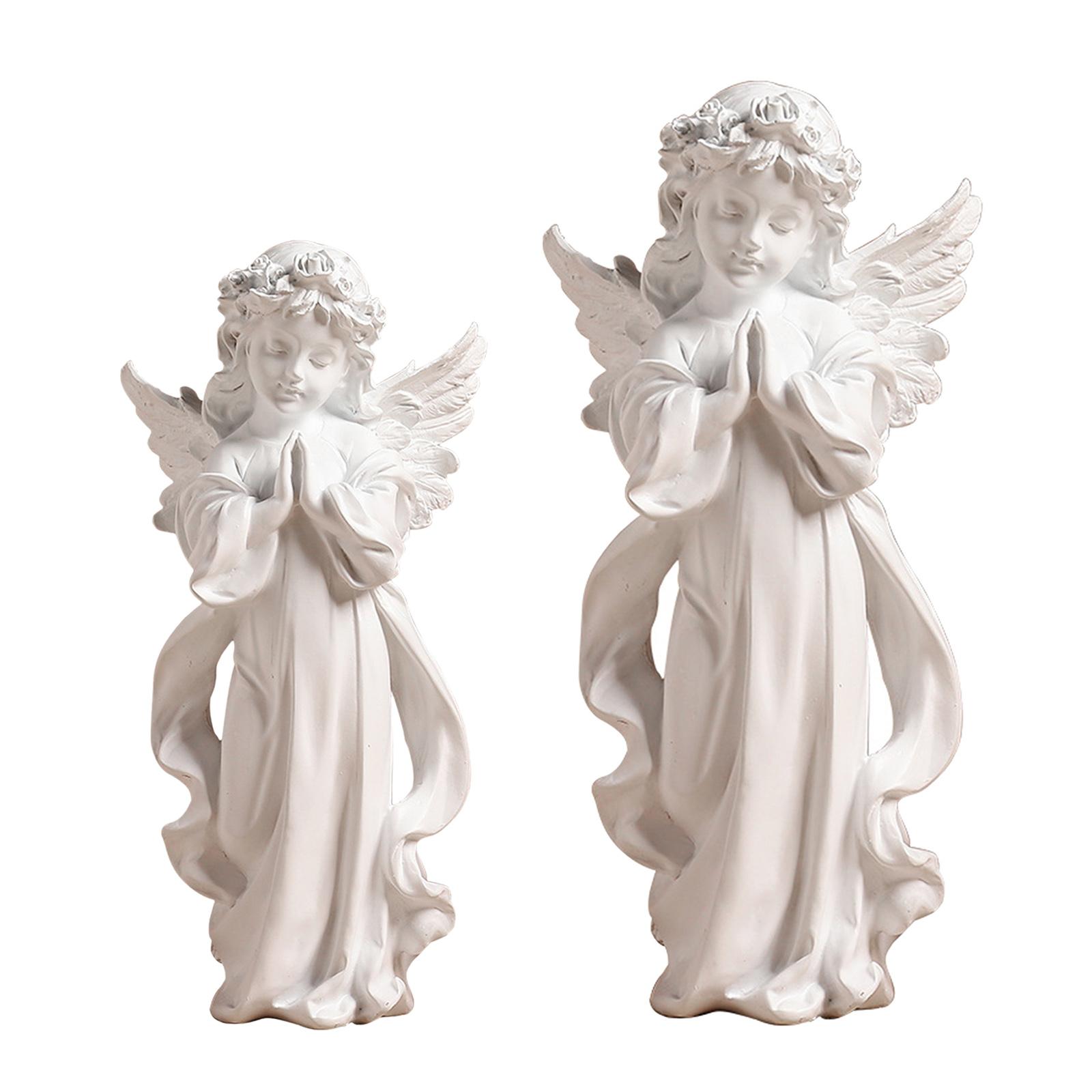 Cute Resin Praying Angel Figur - Home Decor Modern Organic ulasan dan harga