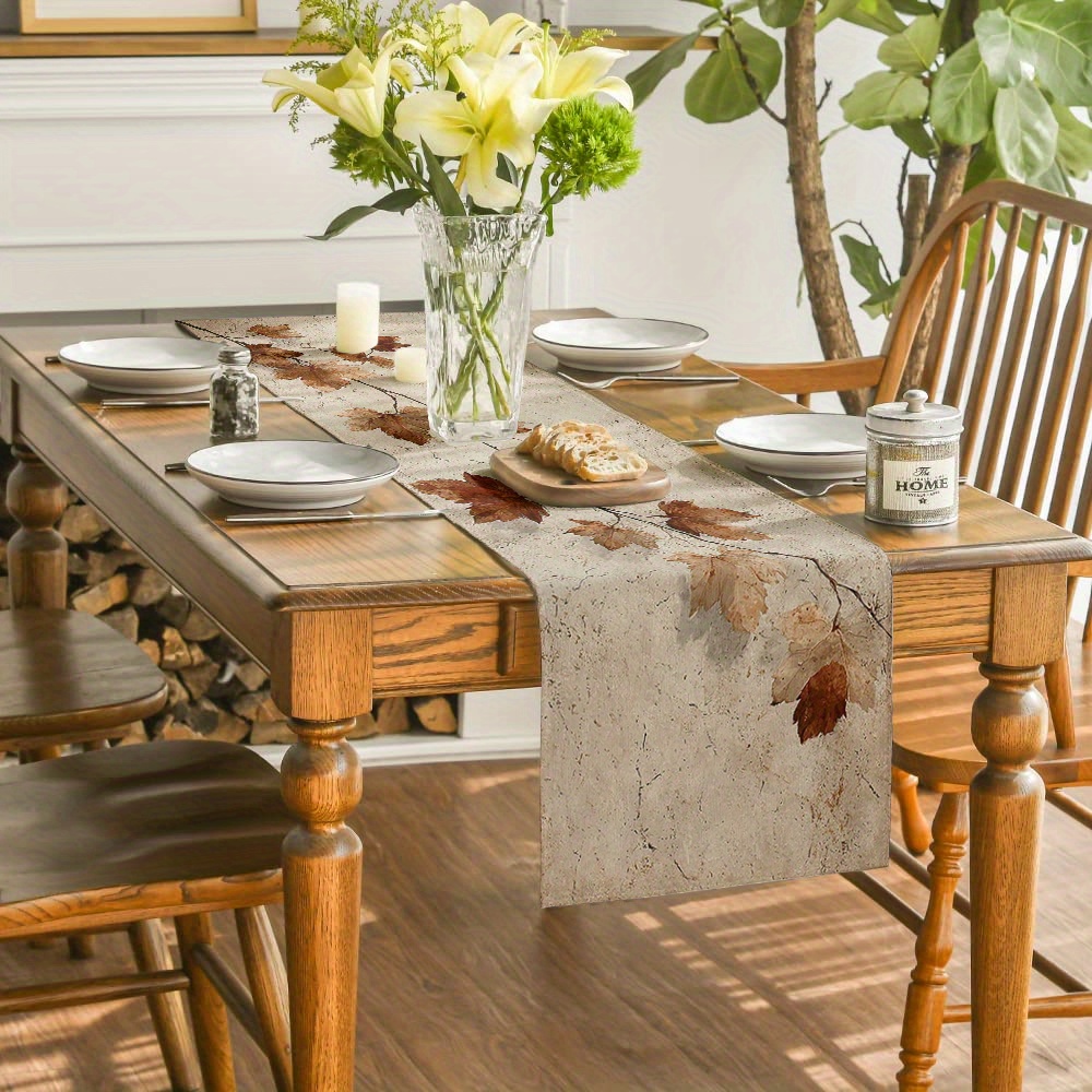 1 Autumn Fallen Leaf Theme Tab - Home Decor Exhibition ulasan dan harga
