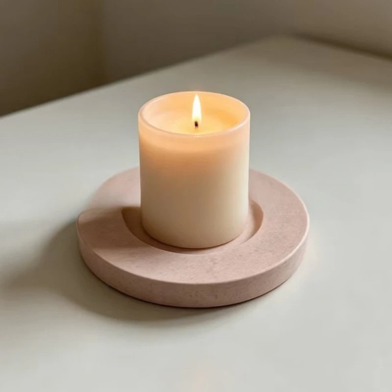 Natural Marble Candle Holder B - Home Decor Modern Organic ulasan dan harga