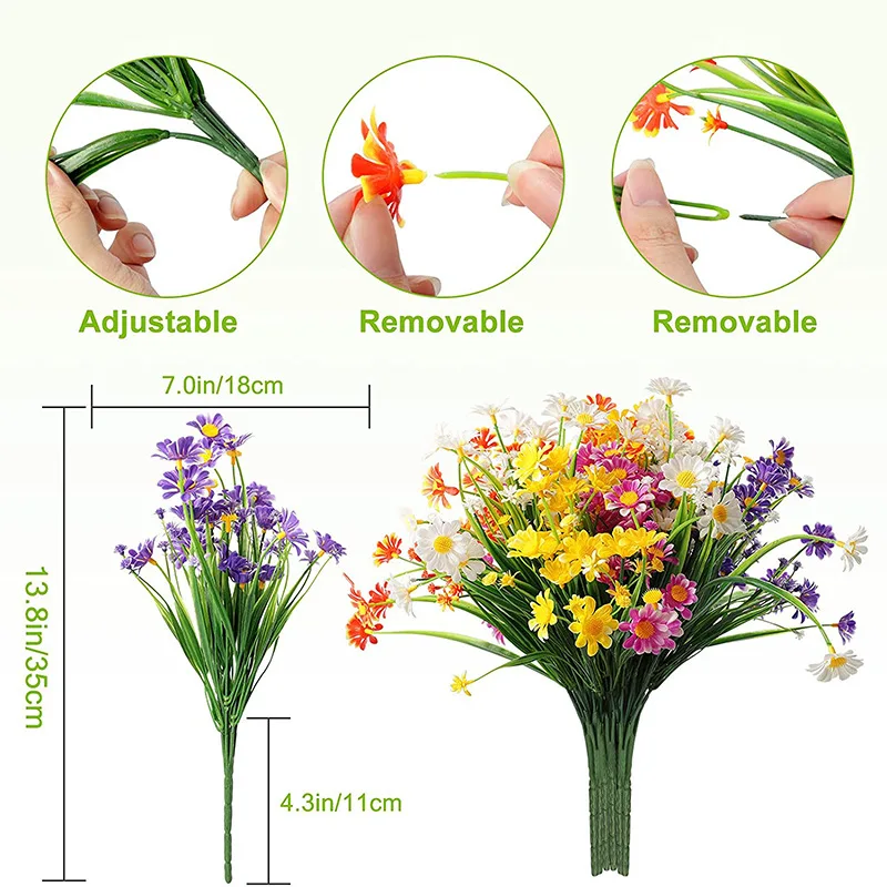 35cm Artificial Flower Daisy A - Home Decor Handicraft ulasan dan harga