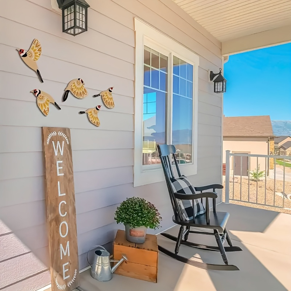 5 Bird Folk Art Wall Hangings, - Home Decor Living Room Ideas ulasan dan harga