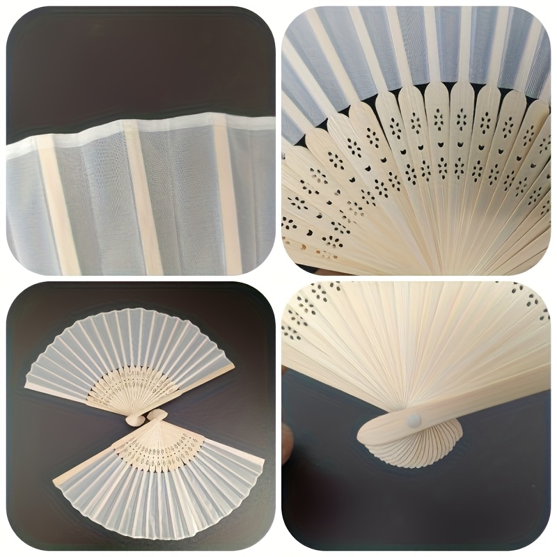 1Pc Elegant White Handheld Fol - Home Decor Handicraft ulasan dan harga
