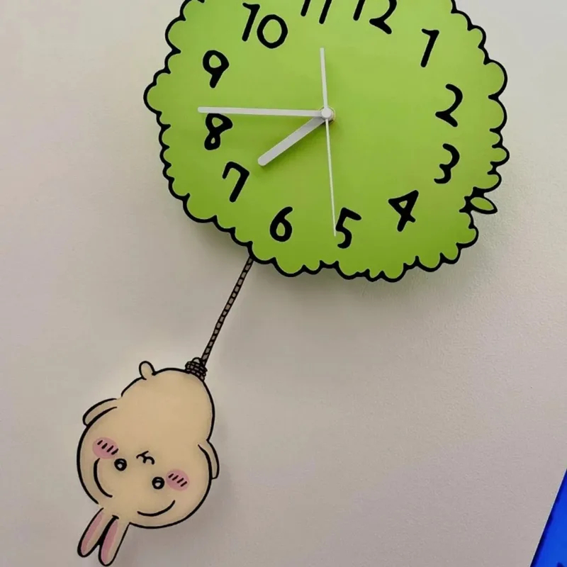 Cute Chiikawa Pendulum Wall Cl - Home Decor Online ulasan dan harga