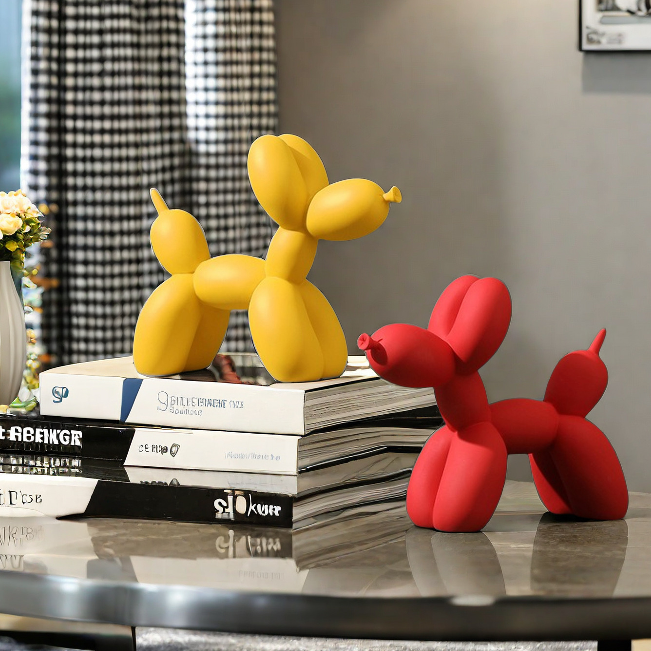 Solid Color Balloon Dog Statue - Home Decor Exhibition ulasan dan harga