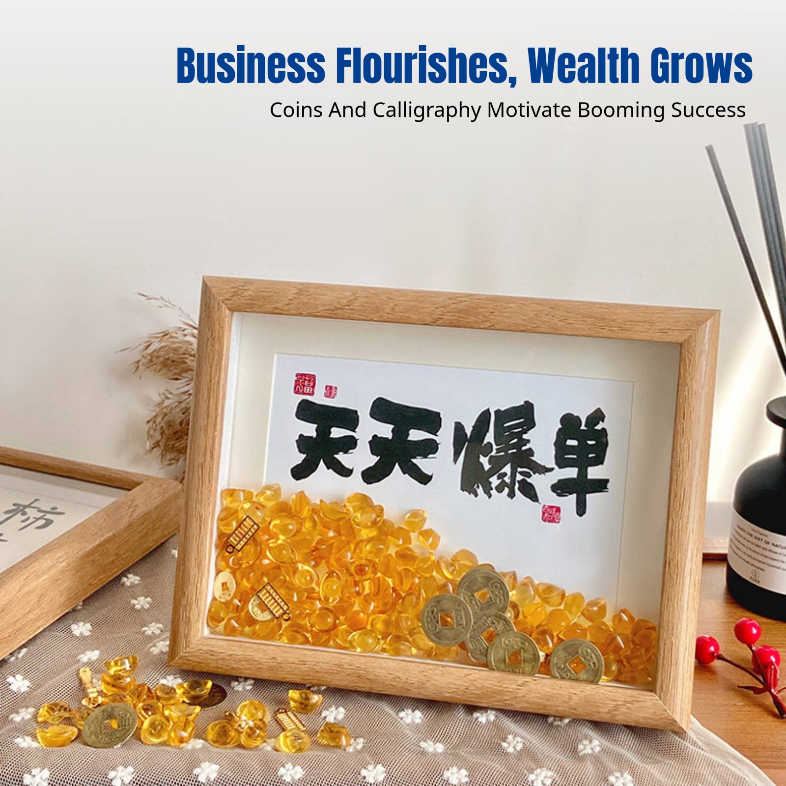 Auspicious Blessing Frame, Mod - Home Decor Mirror ulasan dan harga