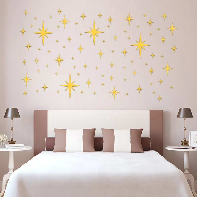 3D star-shaped acrylic mirror  - Home Decor Mirror ulasan dan harga