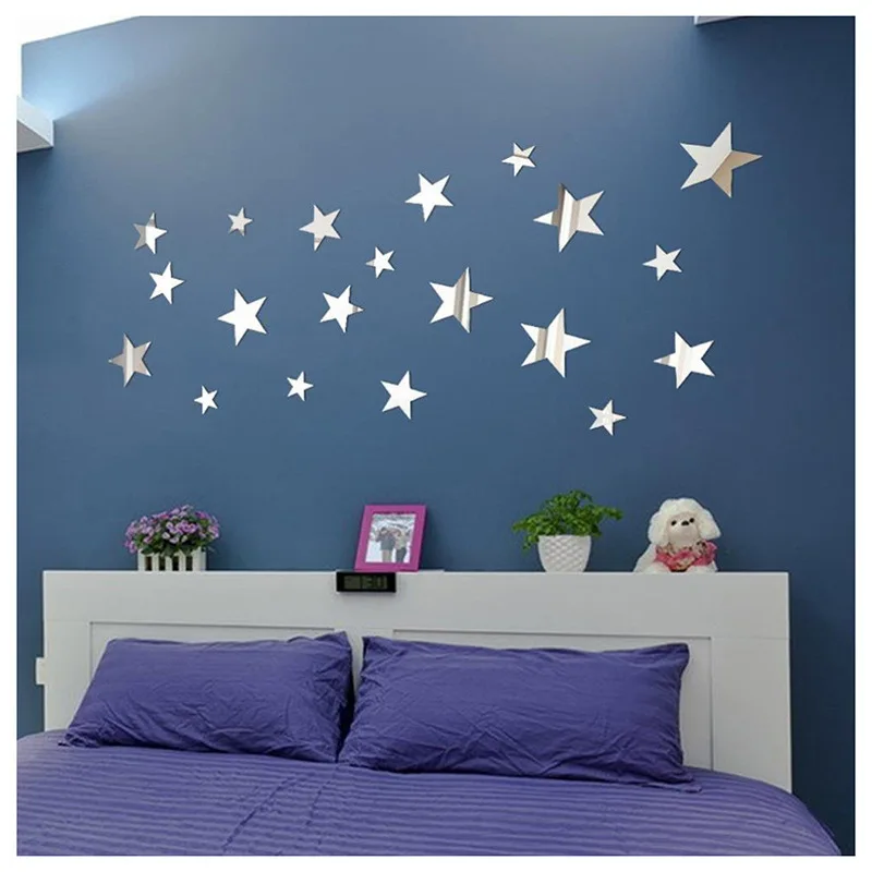 3D star-shaped acrylic mirror  - Home Decor Mirror ulasan dan harga