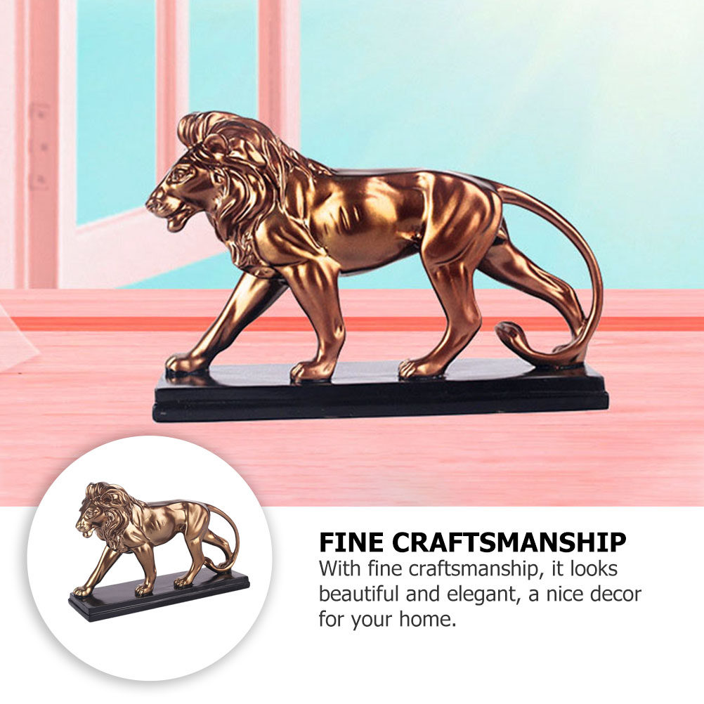 1Pcs Resin Lion Ornament Deskt - Home Decor Exhibition ulasan dan harga