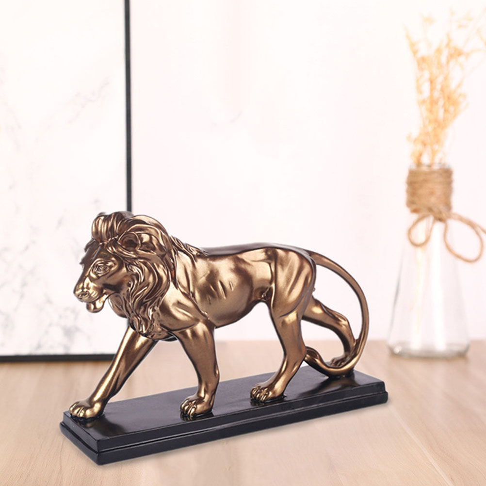 1Pcs Resin Lion Ornament Deskt - Home Decor Exhibition ulasan dan harga