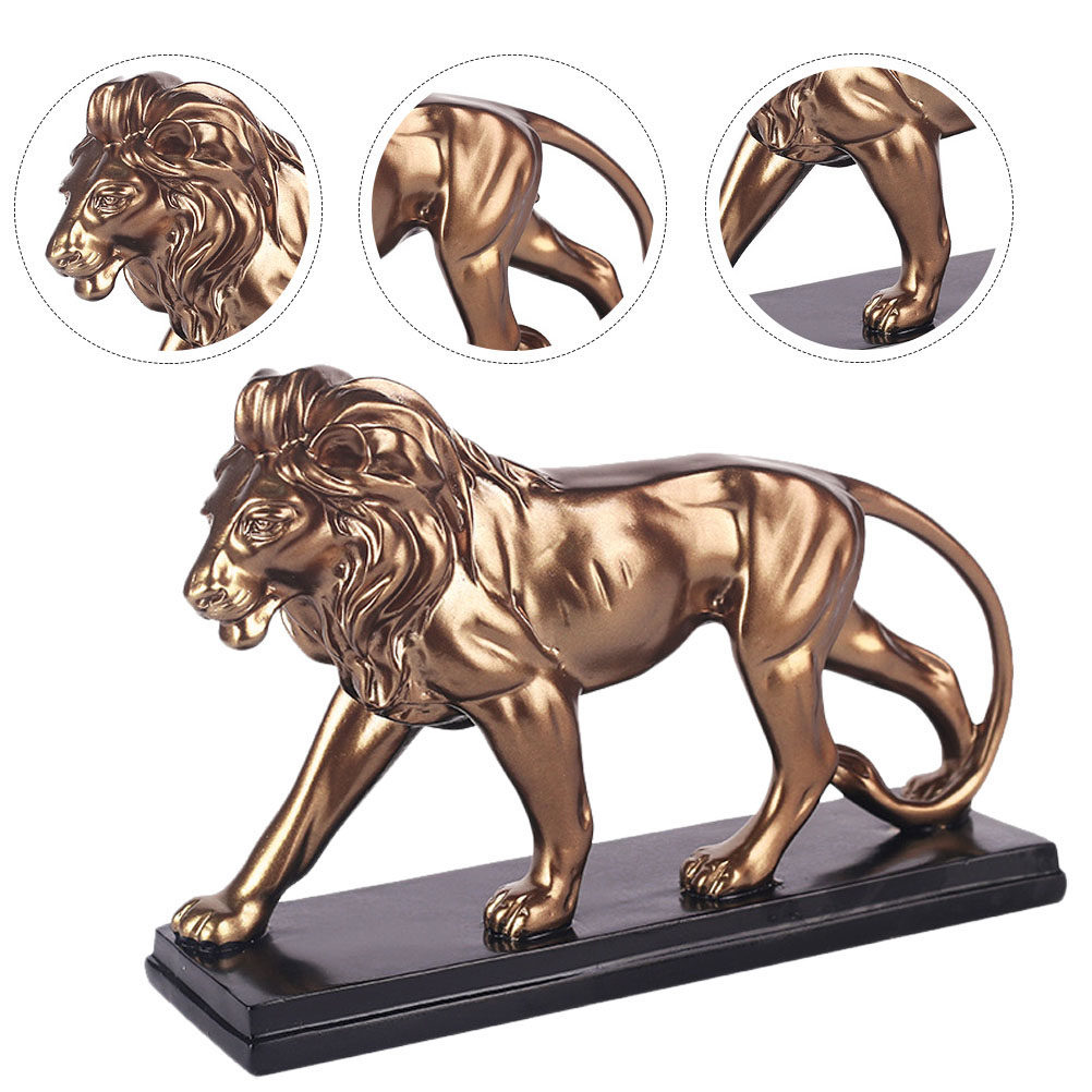 1Pcs Resin Lion Ornament Deskt - Home Decor Exhibition ulasan dan harga