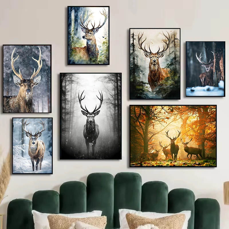 Lovely Wild Animal Deer Poster - Home Decor Lovely Home ulasan dan harga
