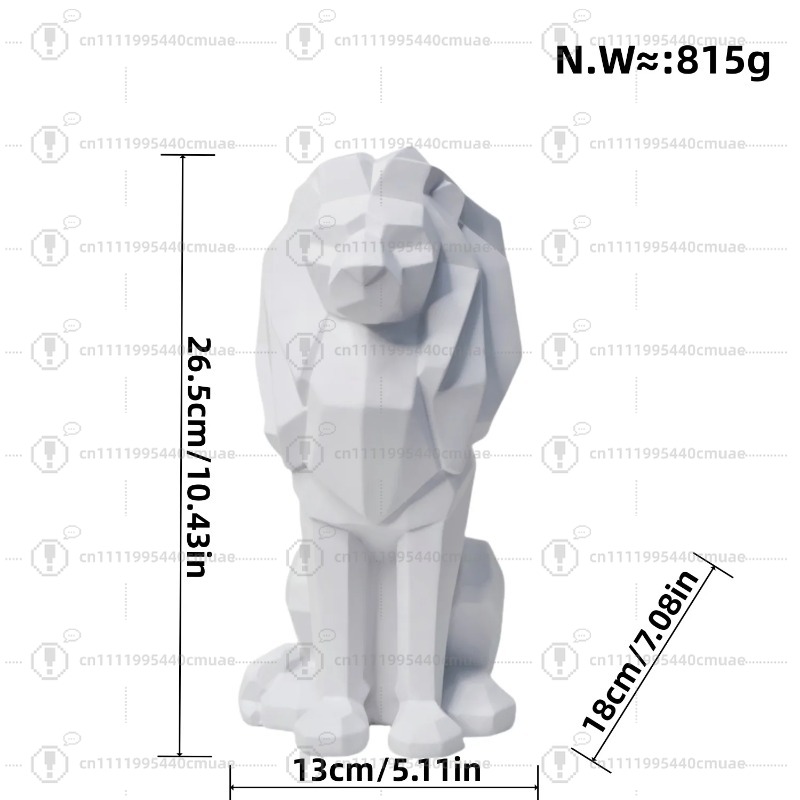 Nordic geometric lion ornament - Home Decor Handicraft ulasan dan harga
