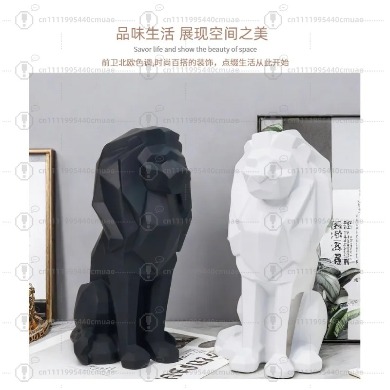 Nordic geometric lion ornament - Home Decor Handicraft ulasan dan harga