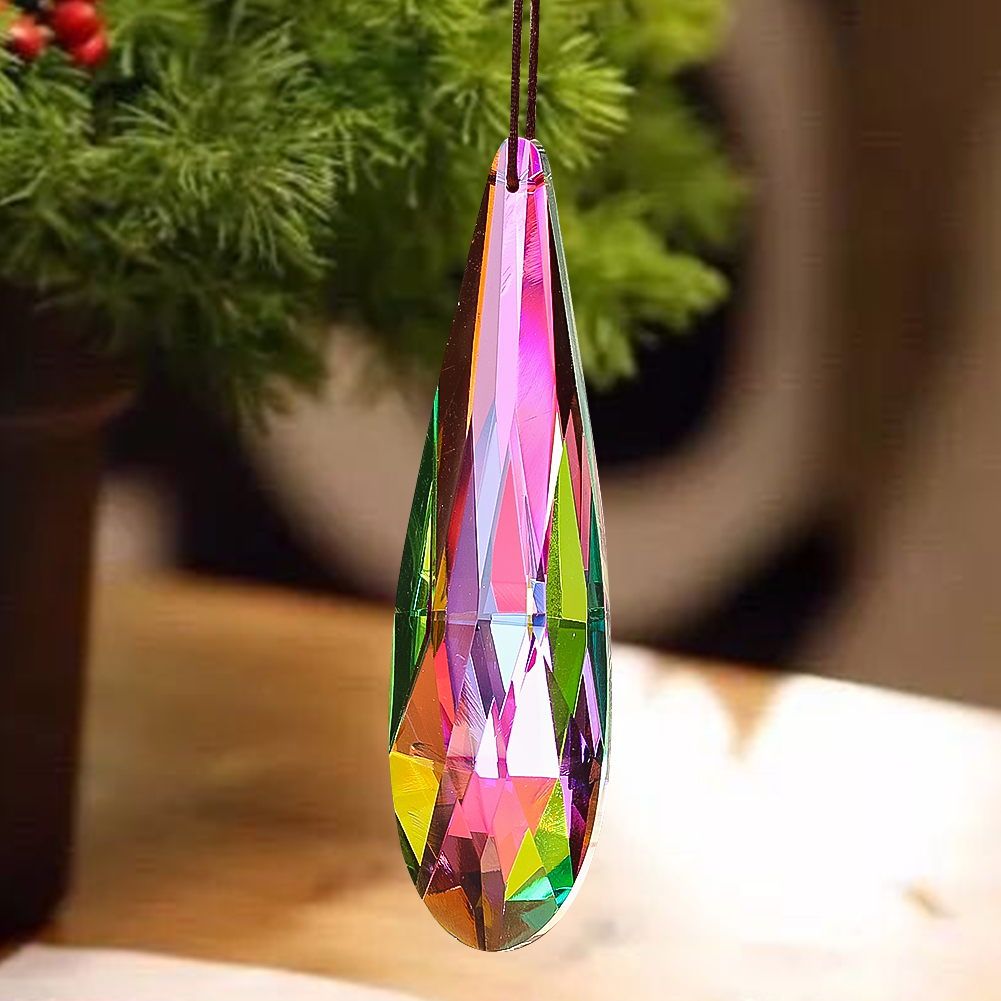 120mm Electroplated Color Long - Crystal Sun Catcher ulasan dan harga