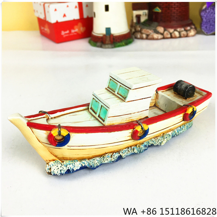 Creative Custom Resin Sailboat - Home Decor Handicraft ulasan dan harga