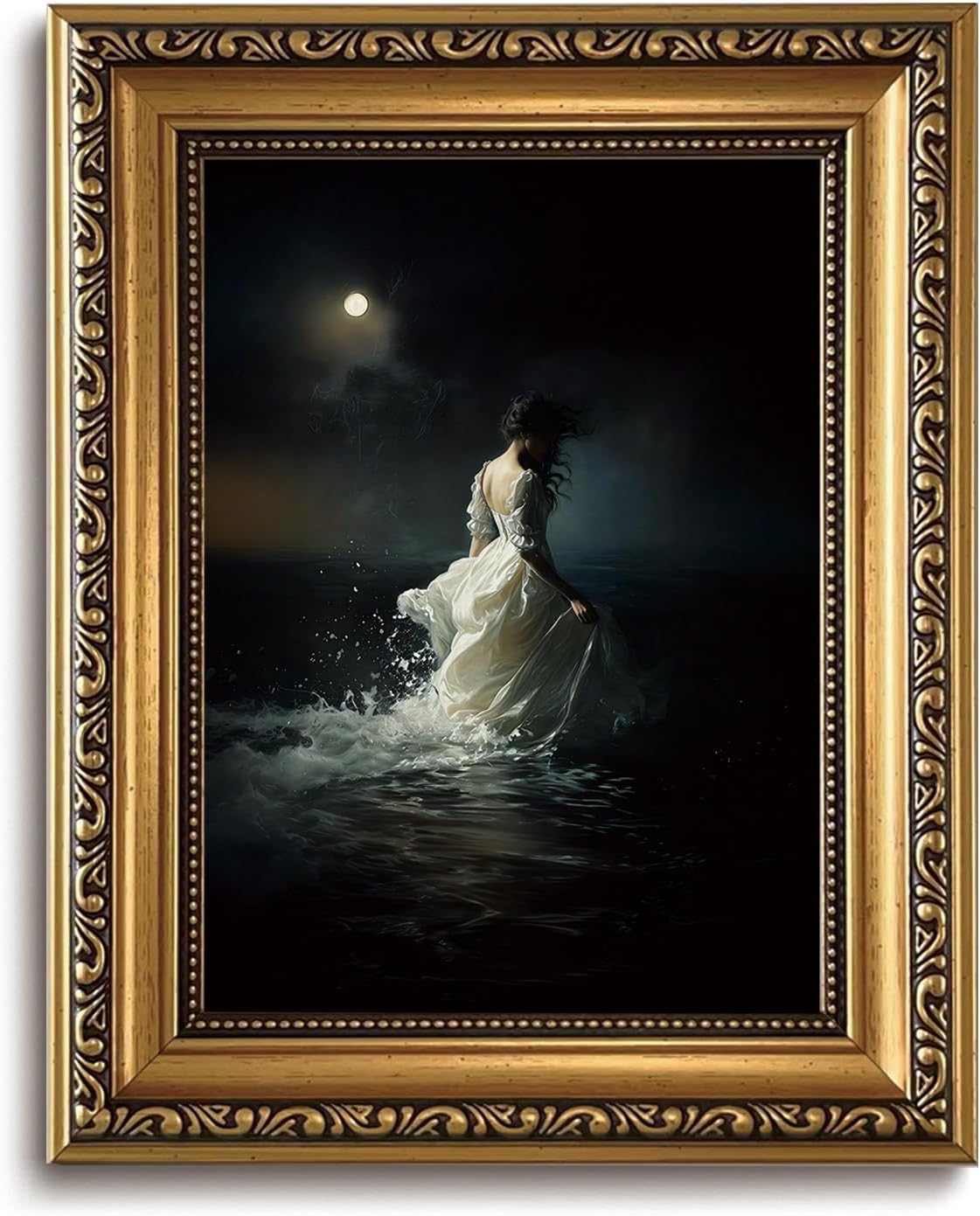 Framed Canvas Wall Art Gothic  - Home Decor Mirror ulasan dan harga
