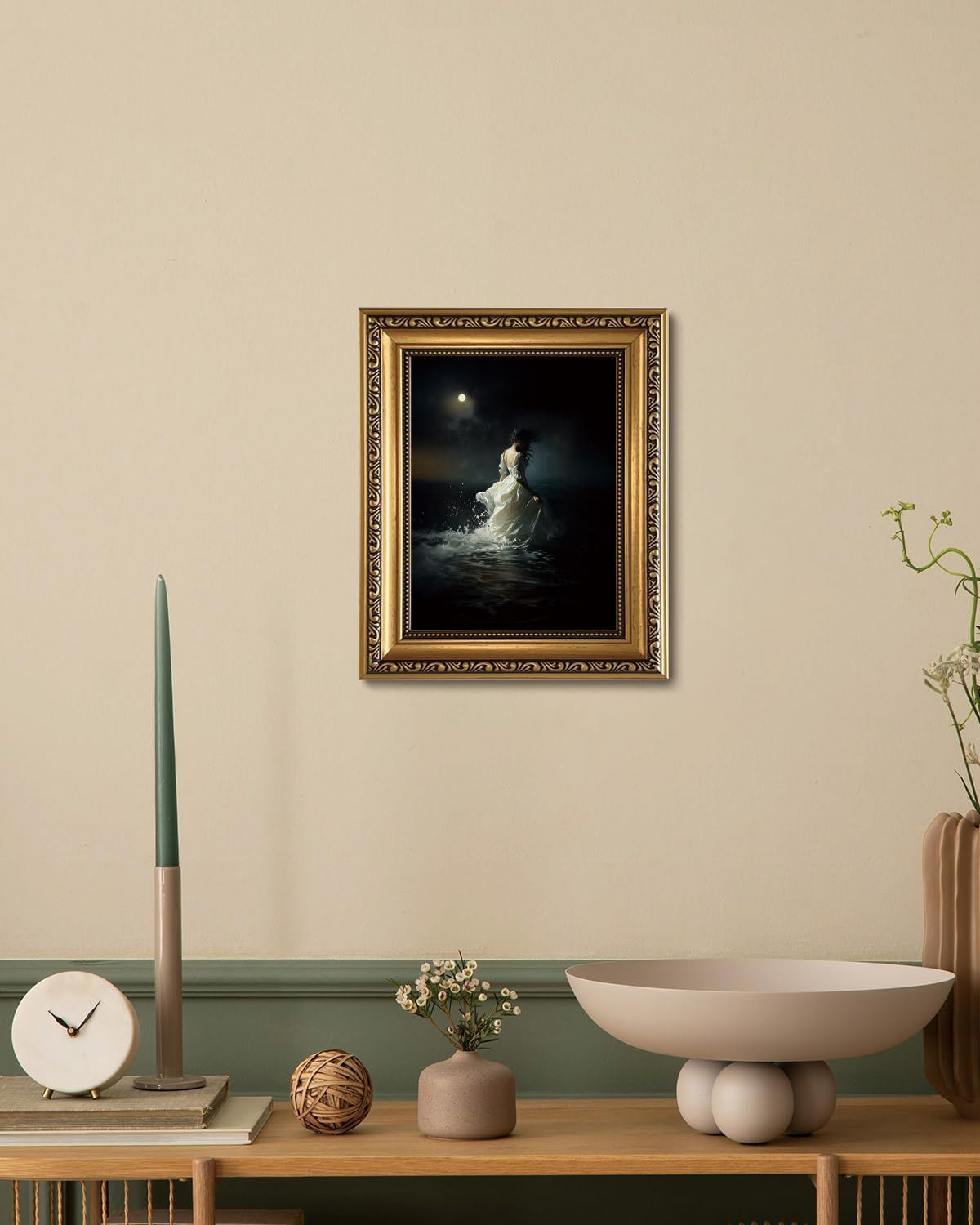 Framed Canvas Wall Art Gothic  - Home Decor Mirror ulasan dan harga