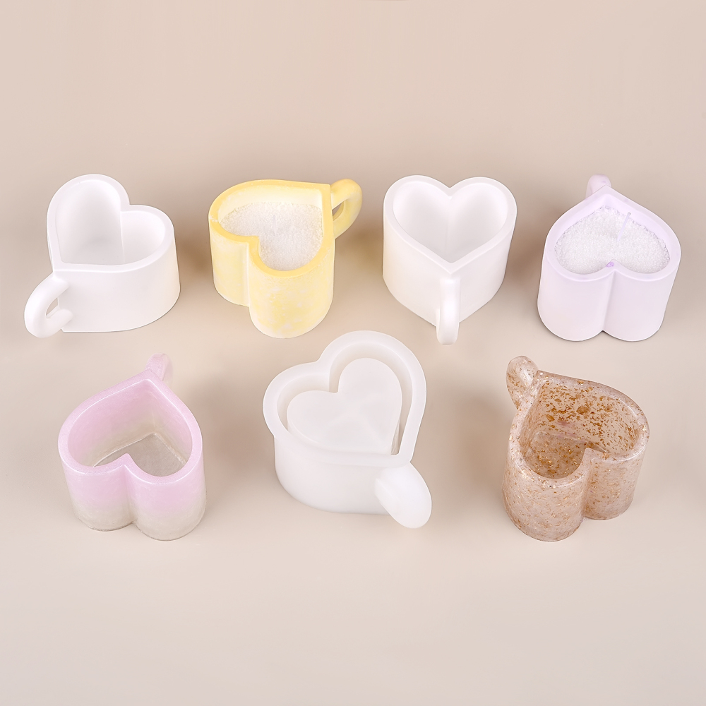 3D Tea Cup Love Silicone Mold  - Home Decor Handicraft ulasan dan harga