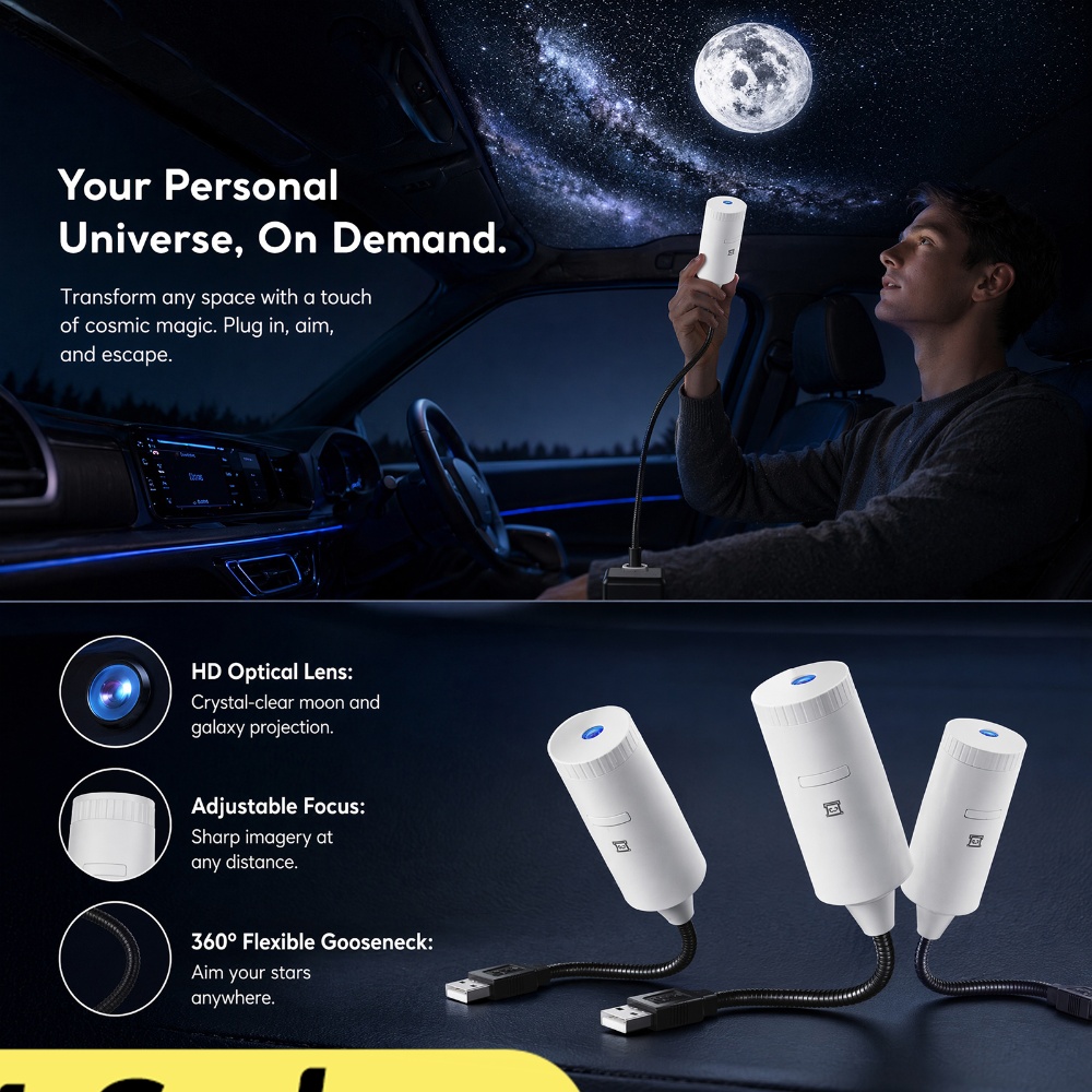 Mini Galaxy Star Projector Two - Home Decor Gift ulasan dan harga