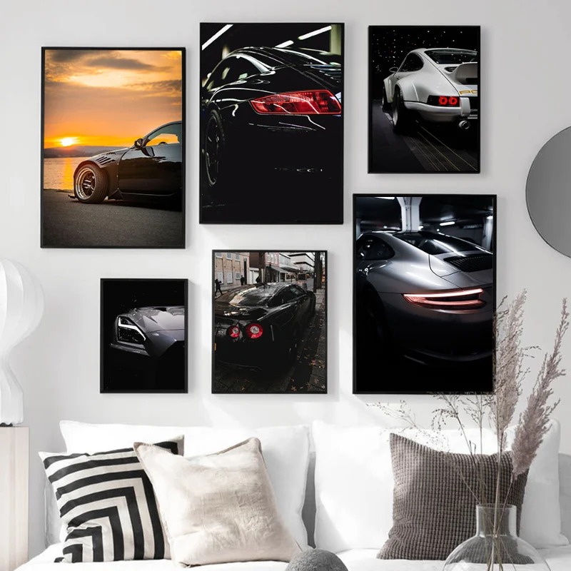 Cool Sport Car Frameless Canva - Home Decor Free Images ulasan dan harga