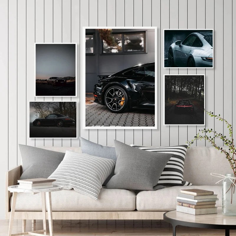 Cool Sport Car Frameless Canva - Home Decor Free Images ulasan dan harga