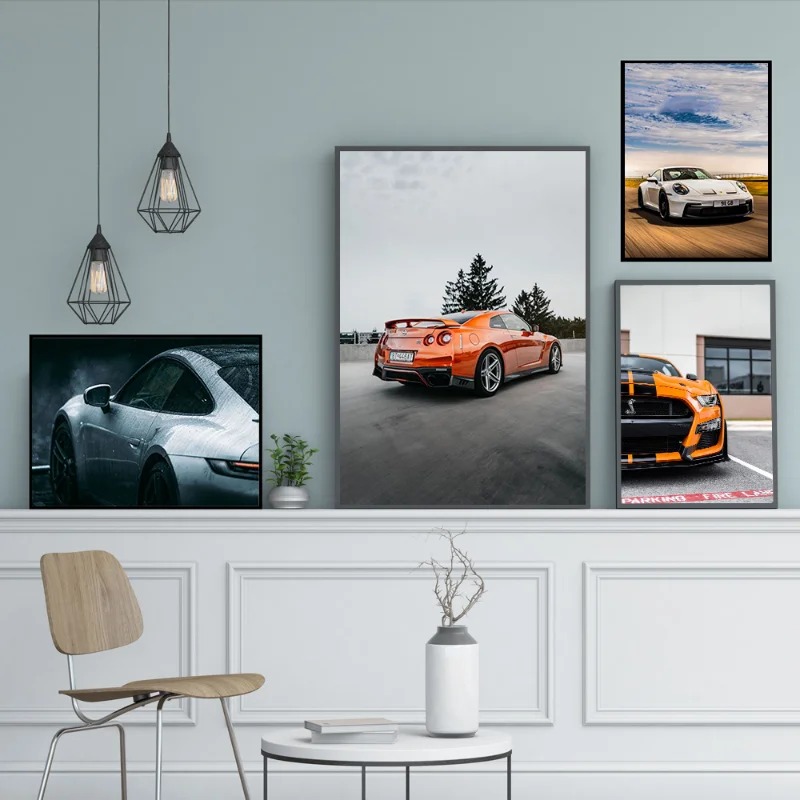 Cool Sport Car Frameless Canva - Home Decor Free Images ulasan dan harga
