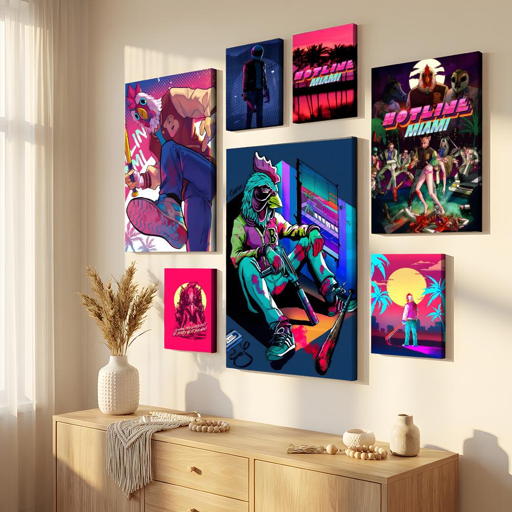 Hotline Miami Framed Wall Pain - Home Decor Mirror ulasan dan harga