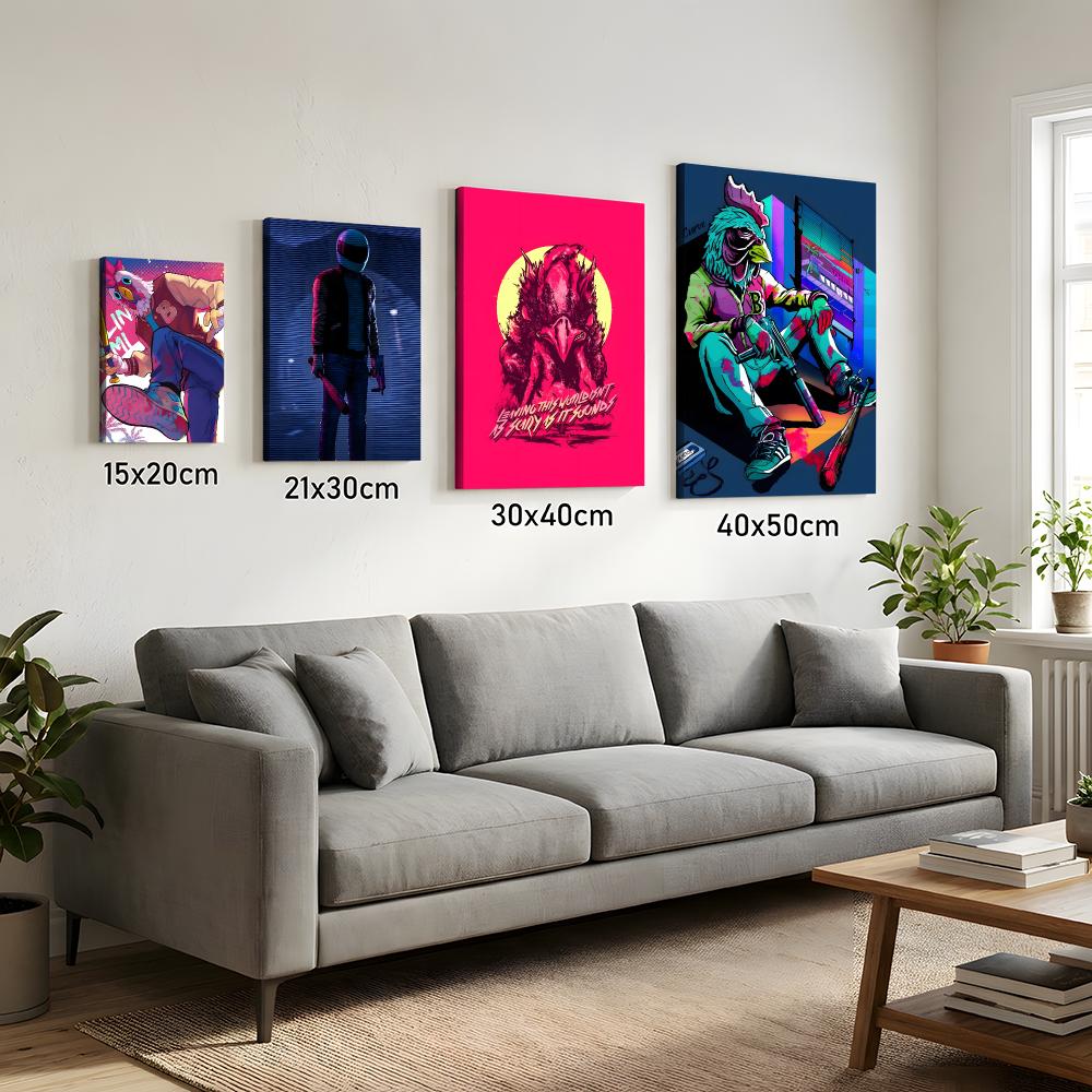 Hotline Miami Framed Wall Pain - Home Decor Mirror ulasan dan harga