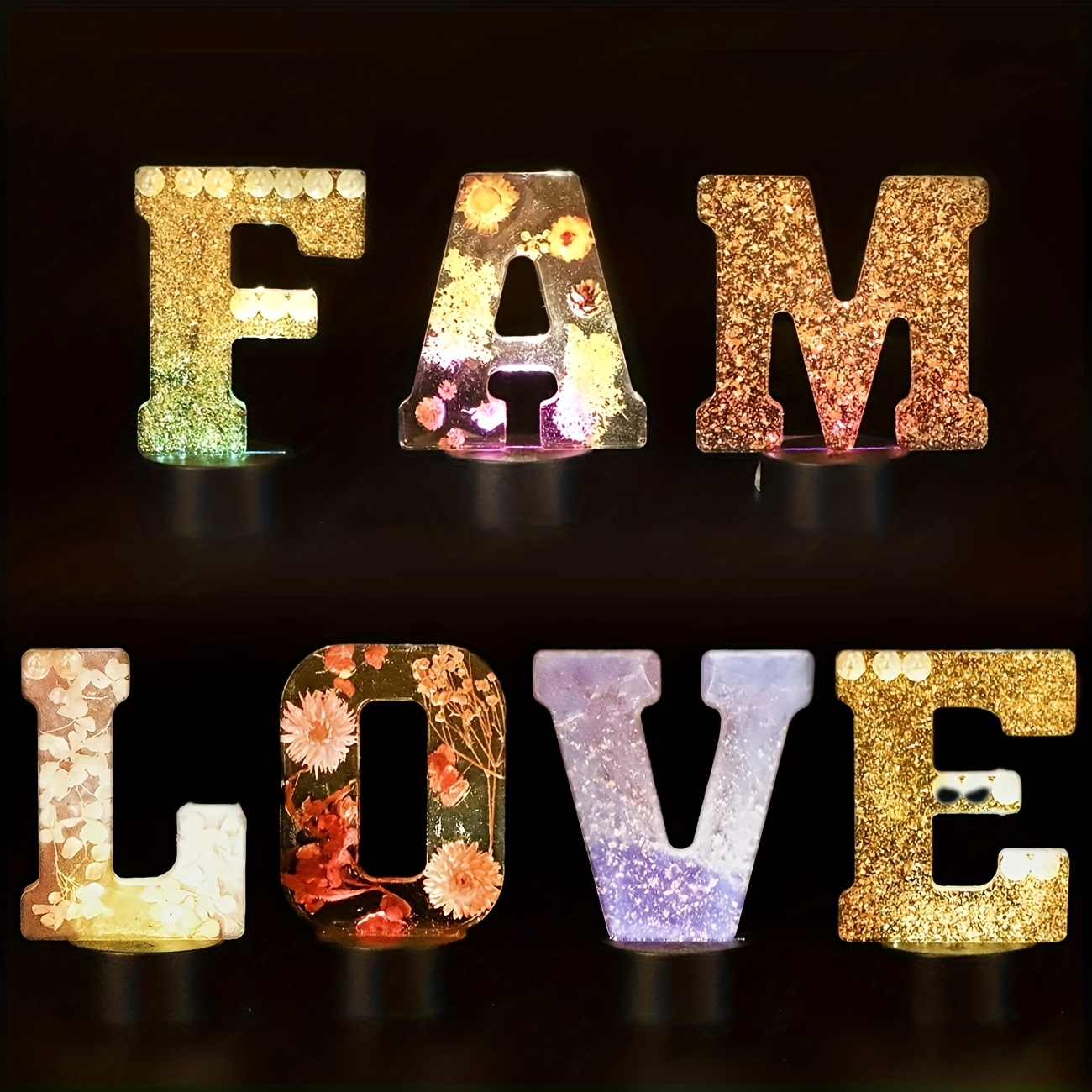 7-Inch Large Letter Resin Mold - Home Decor Handicraft ulasan dan harga