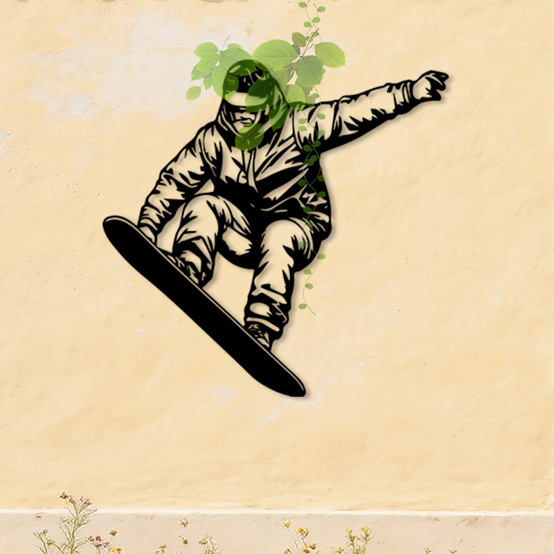 Brand Metal Wall Art Snowboard - Home Decor Living Room Ideas ulasan dan harga