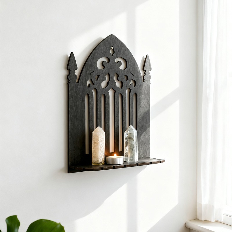 Bohemian Gothic Black Wood Wal - Home Decor Living Room Ideas ulasan dan harga