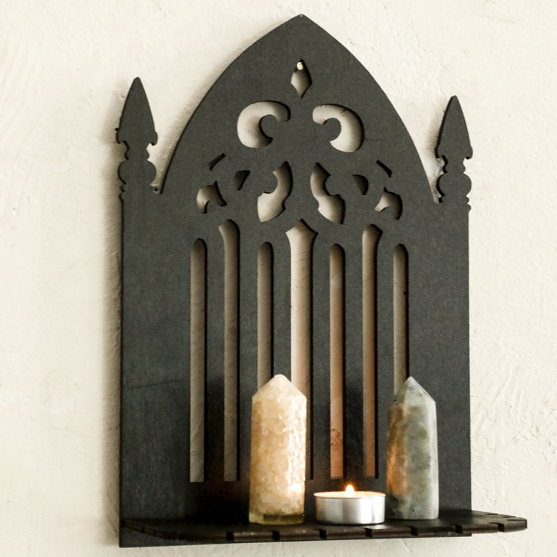 Bohemian Gothic Black Wood Wal - Home Decor Living Room Ideas ulasan dan harga