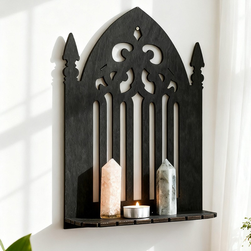 Bohemian Gothic Black Wood Wal - Home Decor Living Room Ideas ulasan dan harga