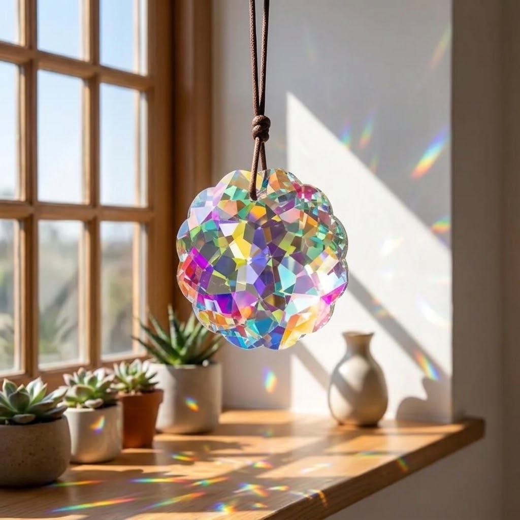 1pc Colorful Crystal Sun Catch - Crystal Sun Catcher ulasan dan harga